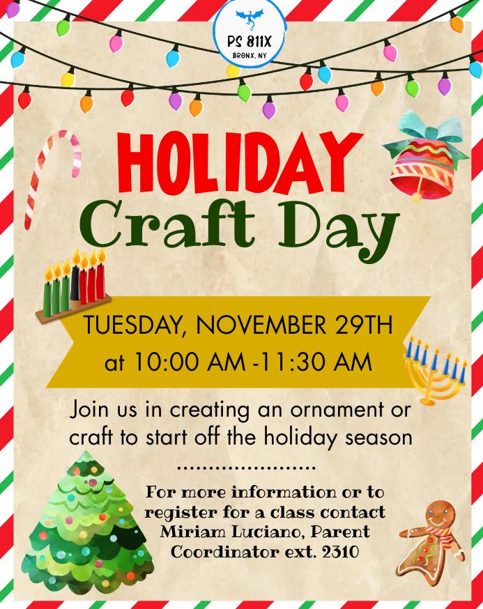 Holiday Craft Day Flier